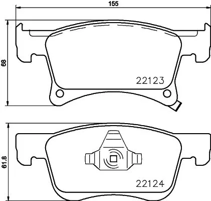 Mintex Front Brake Pads Set For Buick (Sgm) Chevrolet (Sgm) Opel Vauxhall Adam C