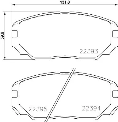 Mintex Front Brake Pads Set For Hyundai Sonata Tucson