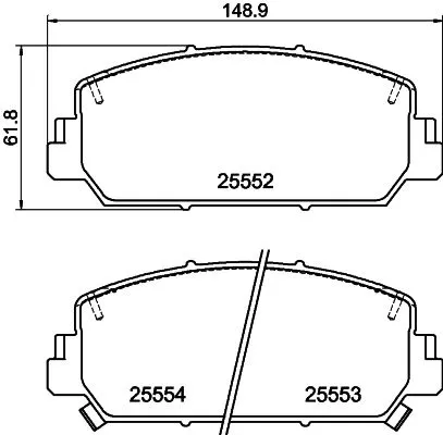 Mintex Front Brake Pads Set For Acura Rdx Rlx