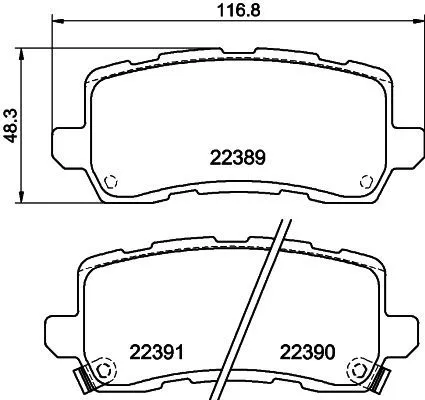 Mintex Rear Brake Pads Set For Acura Honda Hr-v Mdx Odyssey Rlx Tlx