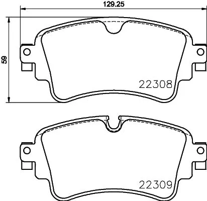 Mintex Rear Brake Pads Set For Audi Vw A4 A4 Allroad A5 A6 A6 Allroad A7 A8 Q5 Q