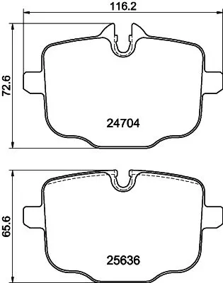 Mintex Rear Brake Pads Set For Bmw 5 5 Series 6 7 8 Ix X3 X4 X5 X6 X7