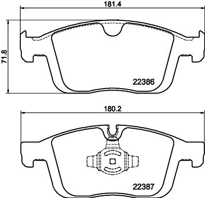 Mintex Front Brake Pads Set For Volvo Xc60
