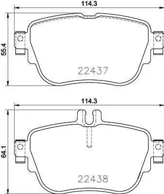 Mintex Rear Brake Pads Set For Mercedes-benz Cls E-class