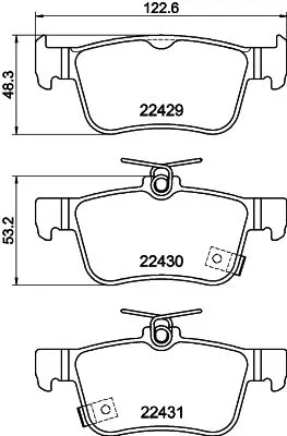 Mintex Rear Brake Pads Set For Haval Honda Civic E H6 H6 Coupe H7