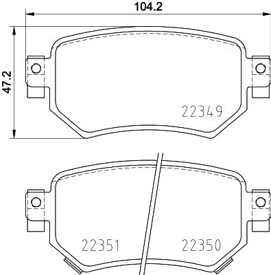 Mintex Rear Brake Pads Set For Mazda 6