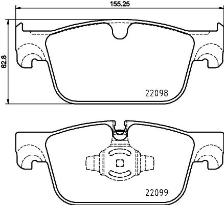 Mintex Front Brake Pads Set For Volvo Volvo Asia S60 S90 V60 V90 Xc60