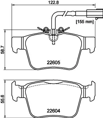 MINTEX MINTEX MDB3942 Mintex Rear Brake Pads Set For Alfa Romeo Maserati Ghibli Giulia Levante Quattro 