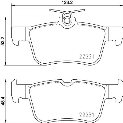 Mintex Rear Brake Pads Set For Ford Ford (Changan) Ford Australia Ford Usa Linco