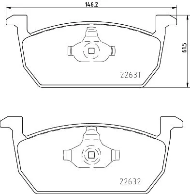 Mintex Front Brake Pads Set For Audi Seat Skoda Vw Vw (Svw) A1 A1 Allstreet A1 C