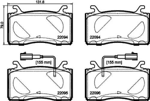 MINTEX MINTEX MDB3984 Mintex Front Brake Pads Set For Alfa Romeo Giulia Stelvio 