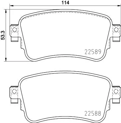 Mintex Rear Brake Pads Set For Citroën Fiat Opel Peugeot Toyota Vauxhall C4 Spac