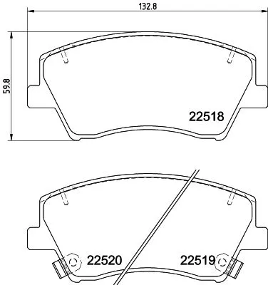 Mintex Front Brake Pads Set For Hyundai Kia Elantra Ioniq Niro Niro Plus