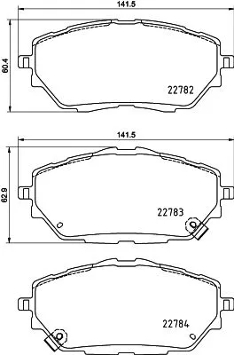 Mintex Front Brake Pads Set For Toyota C-hr Corolla