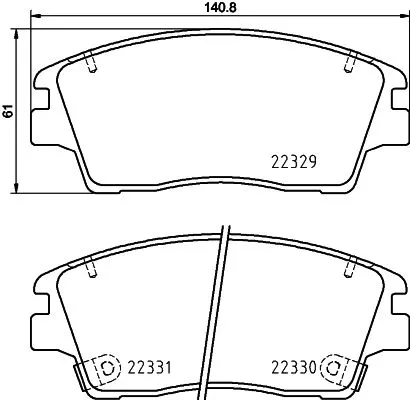 Mintex Front Brake Pads Set For Hyundai Kia Elantra Sportage Tucson