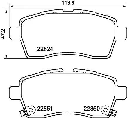 Mintex Front Brake Pads Set For Suzuki Ignis