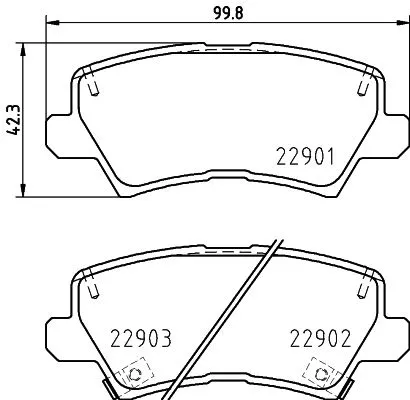 Mintex Rear Brake Pads Set For Kia Picanto