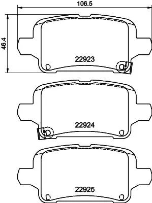 Mintex Rear Brake Pads Set For Chevrolet Holden Opel Vauxhall Calais Commodore E