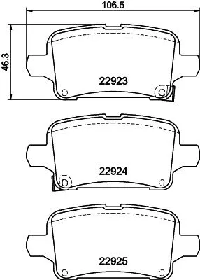 MINTEX MINTEX MDB4057 Mintex Rear Brake Pads Set For Chevrolet Holden Opel Vauxhall Calais Commodore E 