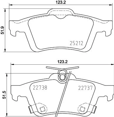 Mintex Rear Brake Pads Set For Ford Ford Australia Focus