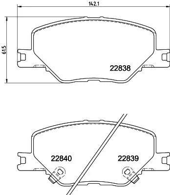 Mintex Front Brake Pads Set For Holden Opel Vauxhall Calais Commodore Insignia