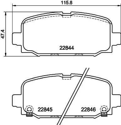 Mintex Rear Brake Pads Set For Jeep Compass