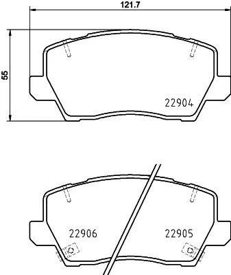 Mintex Front Brake Pads Set For Kia Picanto