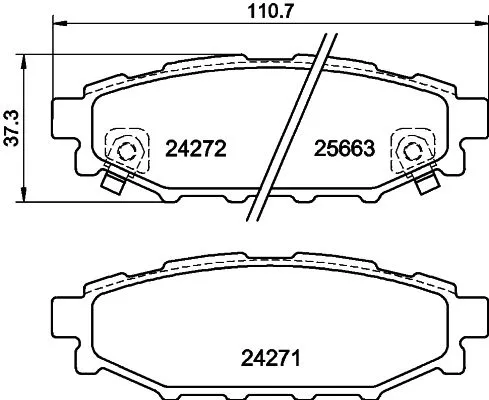 Mintex Rear Brake Pads Set For Subaru Toyota Brz Gt 86