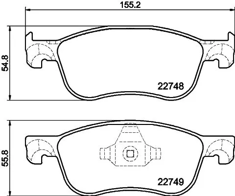 Mintex Front Brake Pads Set For Ford Fiesta