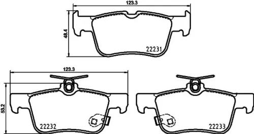 Mintex Rear Brake Pads Set For Ford Ford Australia Ford Usa Bronco Sport Endura 