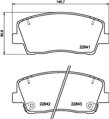 Mintex Front Brake Pads Set For Genesis Kia G70 Stinger