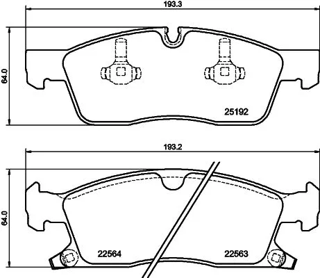 Mintex Front Brake Pads Set For Jeep Grand Cherokee