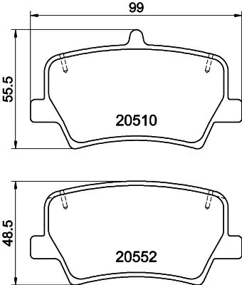 Mintex Rear Brake Pads Set For Lynk & Co Volvo Volvo Asia 01 Xc40