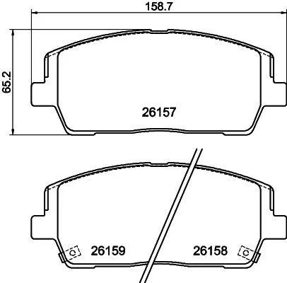 Mintex Front Brake Pads Set For Hyundai Kia Palisade Santa Fe Sorento