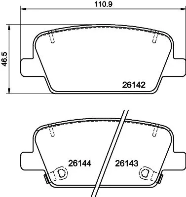 Mintex Rear Brake Pads Set For Hyundai Kia Palisade Santa Fe Telluride
