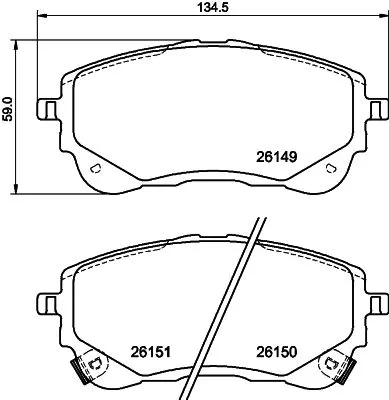 Mintex Front Brake Pads Set For Lexus Suzuki Toyota Corolla Corolla Cross Coroll