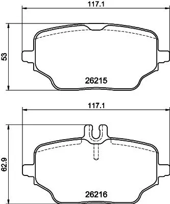 Mintex Rear Brake Pads Set For Mercedes-benz Gle