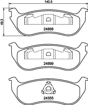 Mintex Rear Brake Pads Set For Jeep Cherokee Wrangler