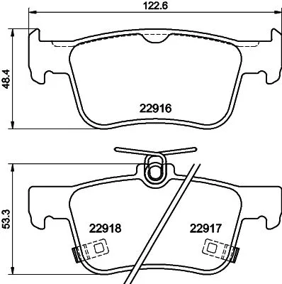 Mintex Rear Brake Pads Set For Acura Honda Accord Integra