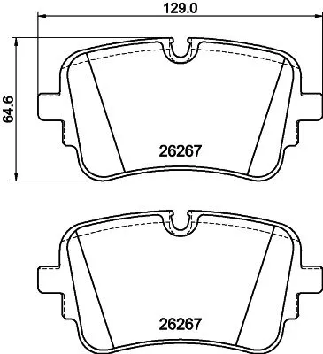Mintex Rear Brake Pads Set For Audi Audi (Faw) Vw A6 A6 Allroad A6 E-tron A7 A8 