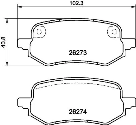 Mintex Rear Brake Pads Set For Ford Ford Australia Puma