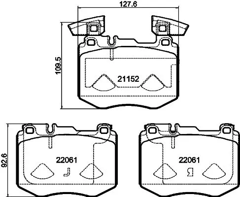 Mintex Front Brake Pads Set For Mercedes-benz Glc