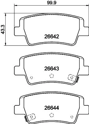 Mintex Rear Brake Pads Set For Hyundai Elantra I20