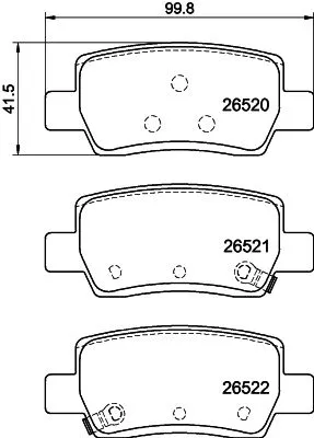 Mintex Rear Brake Pads Set For Hyundai Kia Elantra Seltos