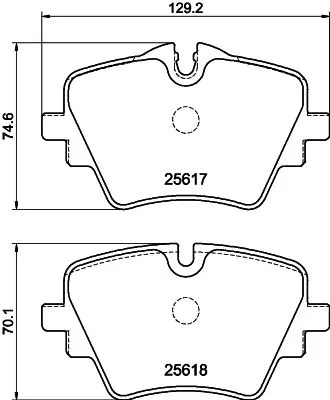 Mintex Front Brake Pads Set For Bmw Mini 2 Ix Ix1 Mini Countryman X1 X2