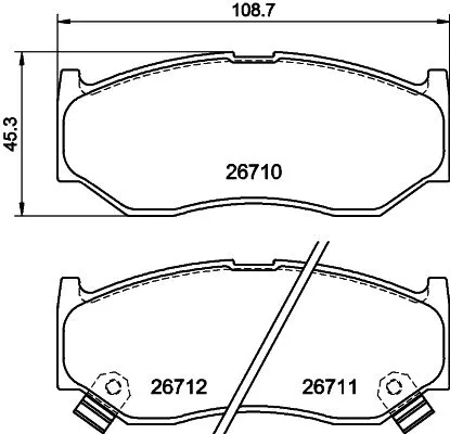 Mintex Front Brake Pads Set For Suzuki Swift