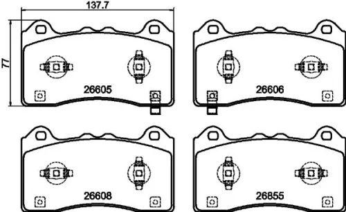 Mintex Front Brake Pads Set For Ford Ford (Changan) Ford Usa Focus Mustang Mach-