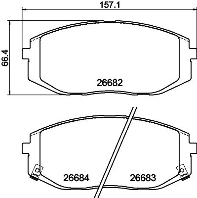 Mintex Front Brake Pads Set For Hyundai Staria