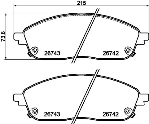 Mintex Front Brake Pads Set For Jeep Grand Cherokee L