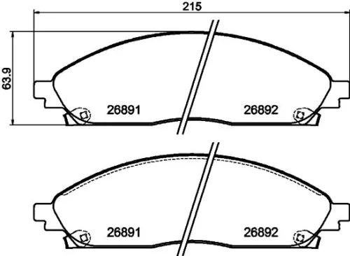 Mintex Front Brake Pads Set For Jeep Grand Cherokee L